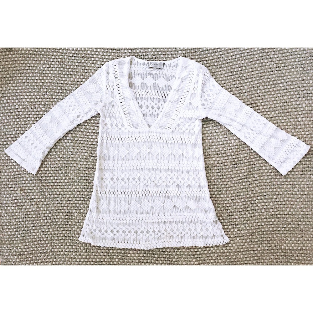 White Swimsuit Cover-Up/Throw Over
